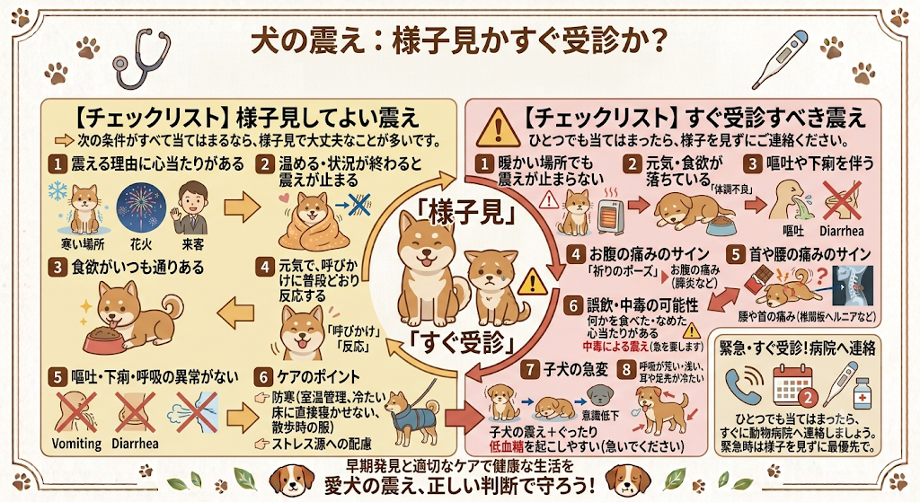 犬の震え受診の目安